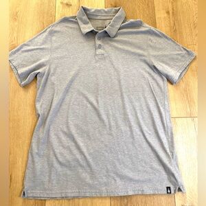 Smartwool Shirt Men’s L Heather Gray Polo Collar Comfort Casual Wool Sport 150